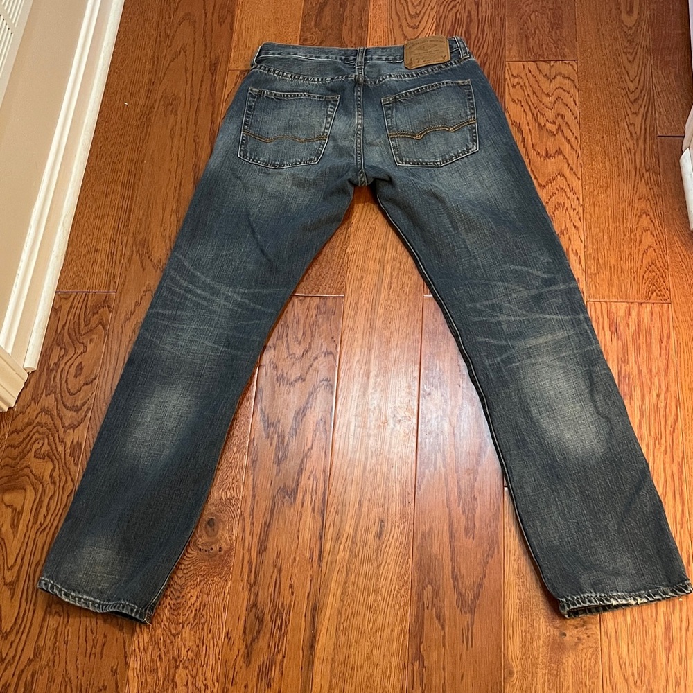 American Eagle Outfitters Blue Straight Jeans no stretch - Picture 2 of 9